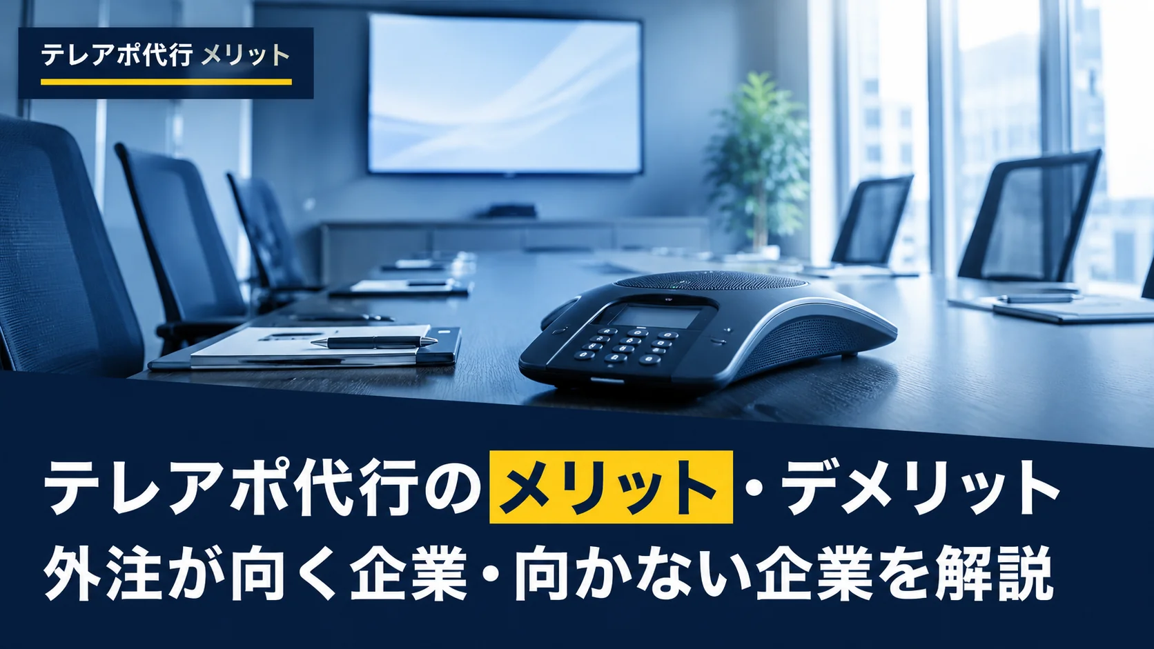 テレアポ代行のメリット・デメリット｜外注が向く企業・向かない企業を解説