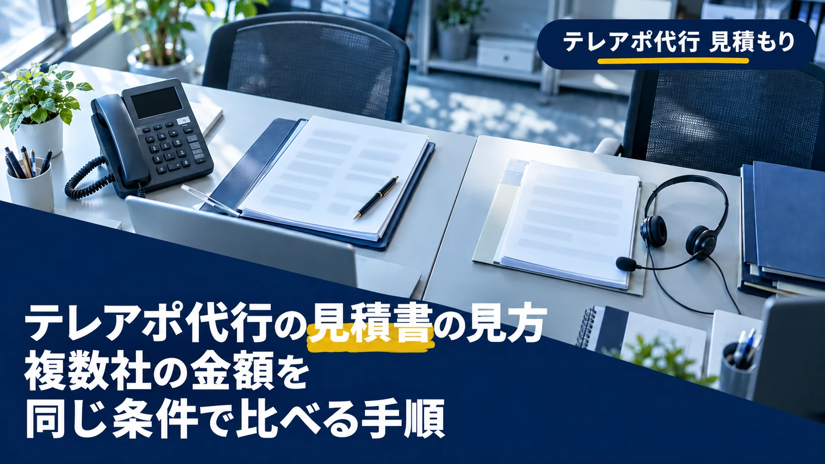 テレアポ代行の見積書の見方｜複数社の金額を同じ条件で比べる手順
